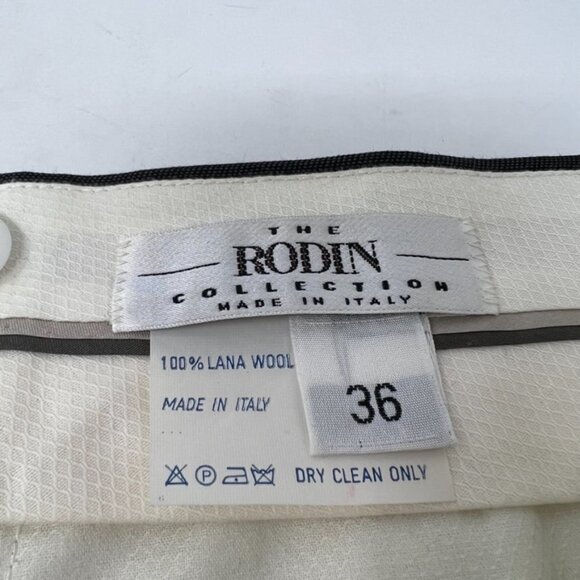 The Rodin Collection Mens Dark Gray Dress Slacks Wool Pleated Front Size 36 x 30 - Picture 8 of 16